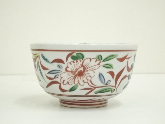 道具 ] - 道具 瑞古造 赤絵草花茶碗（共箱） | ネットショップ圭